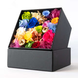 プリザーブドフラワーボックス スクウェア-ビビットミックス