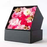 プリザーブドフラワーボックス スクウェア-ロイジーピンク