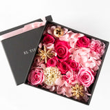 プリザーブドフラワーボックス スクウェア-ロイジーピンク